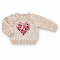 Bright Embroidered Heart Sweater for Baby & Kids