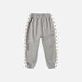 Rylee + Cru Paneled Sweatpant in Heathered Dusty Blue