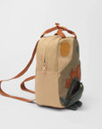 Children's Dinosaur Backpack Cute Canvas Lightweight School Bag: Light Brown