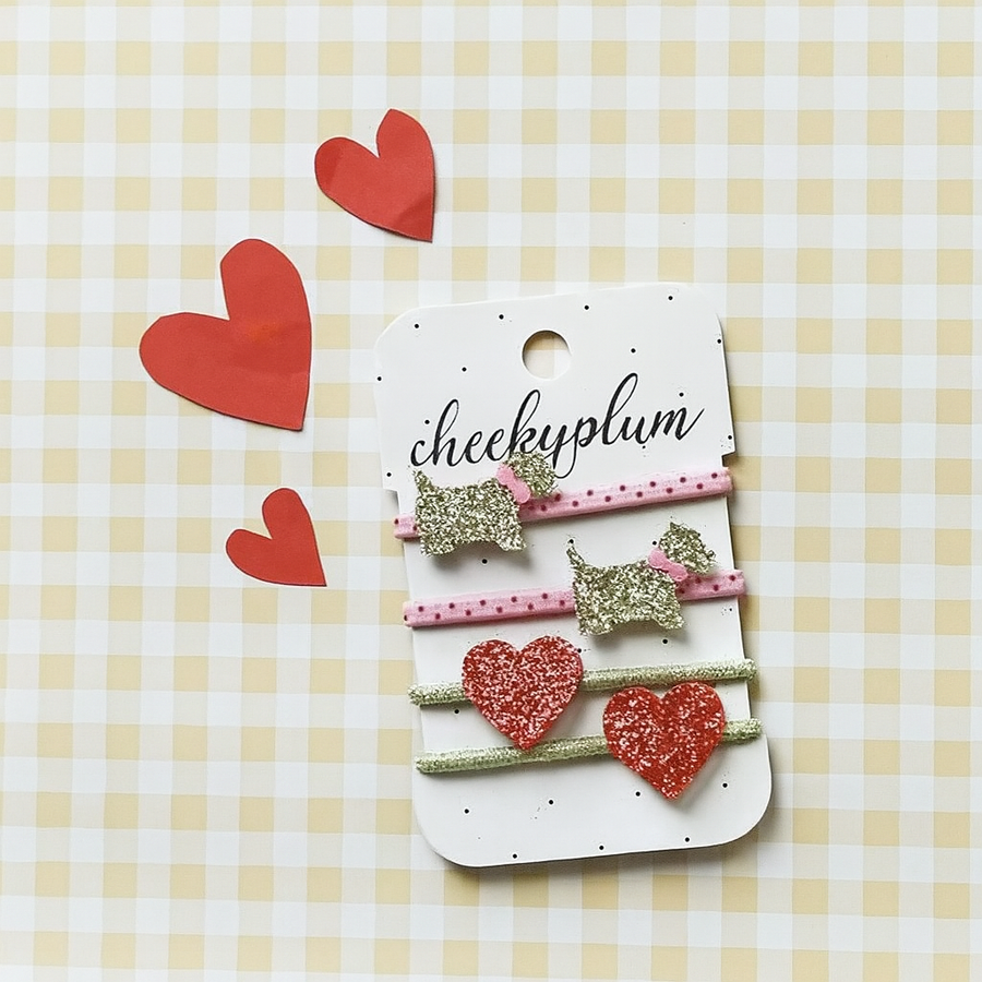Puppy Love Ponytail Holders
