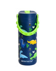 Fidget Handle Kids Stainless Bottle 18oz Dinosaur