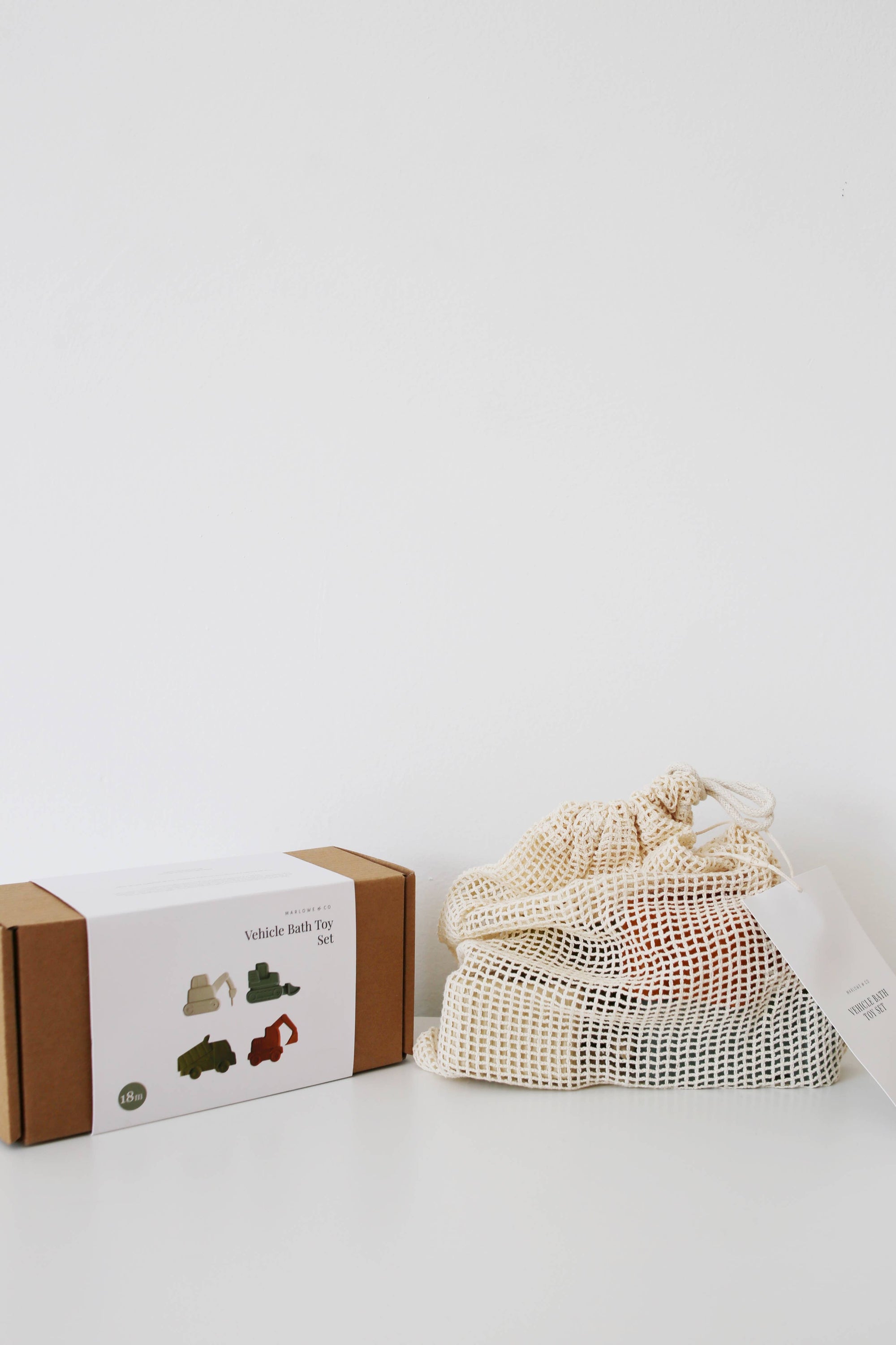 Construction Vehicle Mold Free Silicone Bath Toy Set 