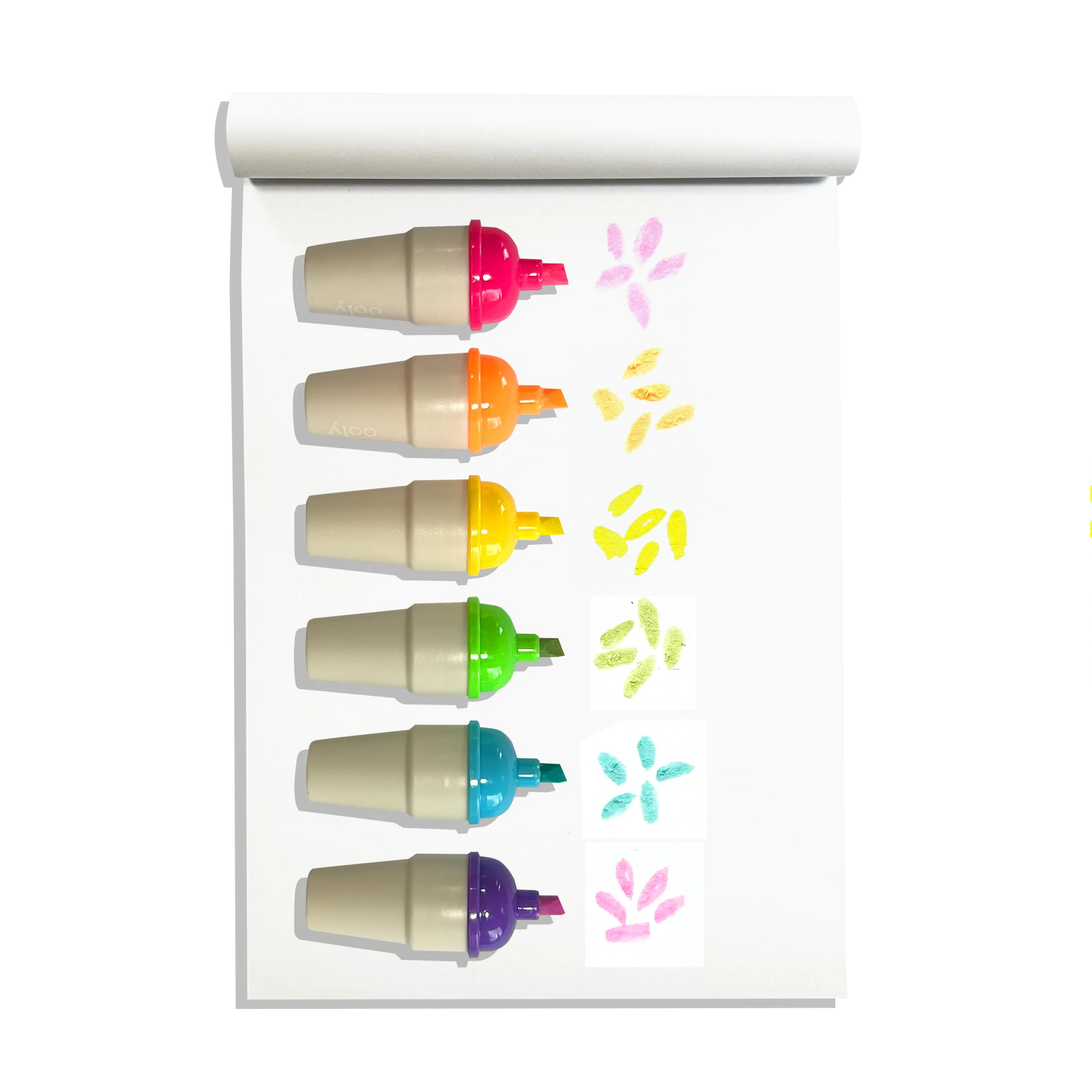 Sweet Scoops: Neon Highlighters - Strawberry Scent (Set of 6)