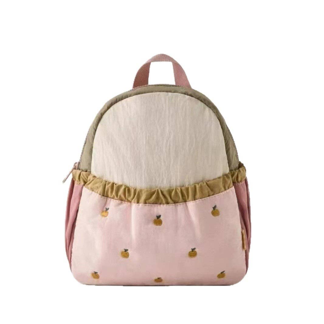 Cute Embroidered Apple Mini Backpack for Kids: Embroidered Apple Design