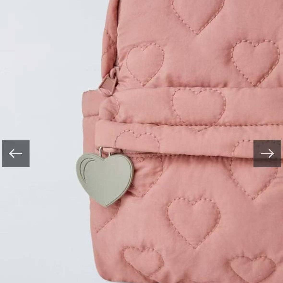Embroidered Heart Fleece-Insulated Backpack with Multiple Compartments: Pink