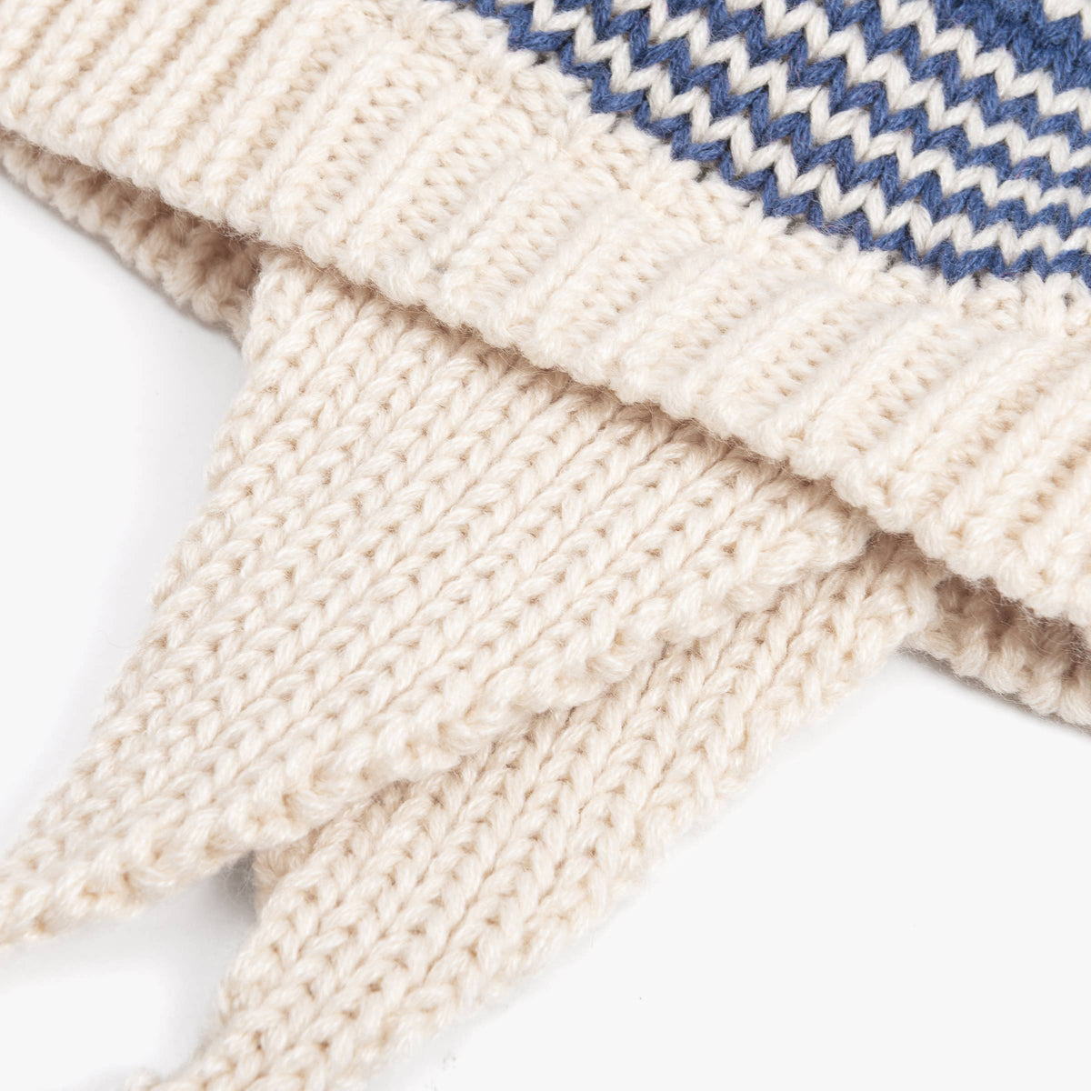 Kids Earflap Winter Hat- Striped Blue- Toddler