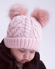 Blush Pink Fluffer Beanie Winter Hat