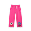 Stylish Kids Long Pants Floral Embroidery Casual Trousers
