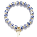 Chinoiserie Beaded Bracelet: Blue