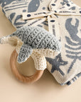 Teether Whale Cotton Crochet Rattle Baby Gift Spring Summer