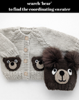 Brown Bear Knit Beanie Hat for Babies, Toddlers & Kids