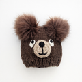 Brown Bear Knit Beanie Hat for Babies, Toddlers & Kids