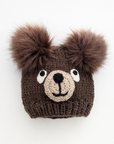 Brown Bear Knit Beanie Hat for Babies, Toddlers & Kids