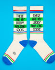 These Are My Lucky Mahjong Socks Gym Crew Socks
