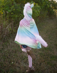 Rainbow Reversible Unicorn Dragon Cape