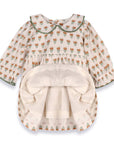 Ina Block Print Floral Baby Dress & Bloomer Set