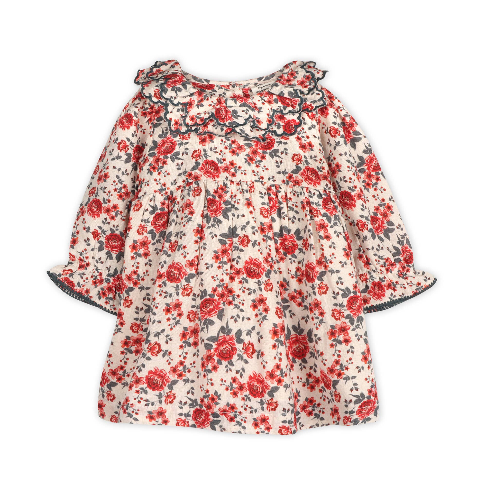 Amour Rose Floral Ruffle Baby Dress &amp; Bloomer