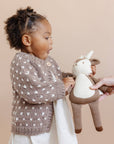 Sawyer Cardigan Tan Deer Baby Sweater
