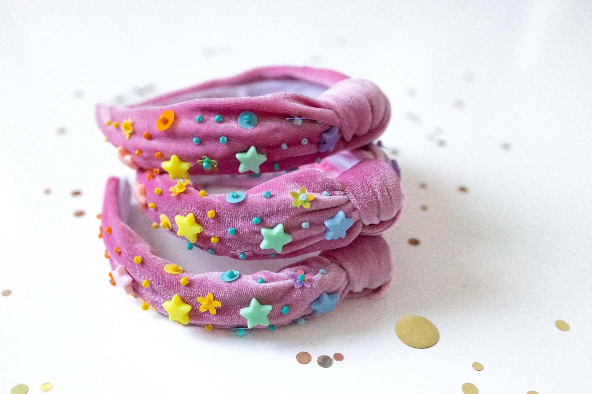 Beaded Headband - Happy Hues