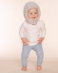 Baby Toddler Soft Knit Earflap Hat with Chin Strap