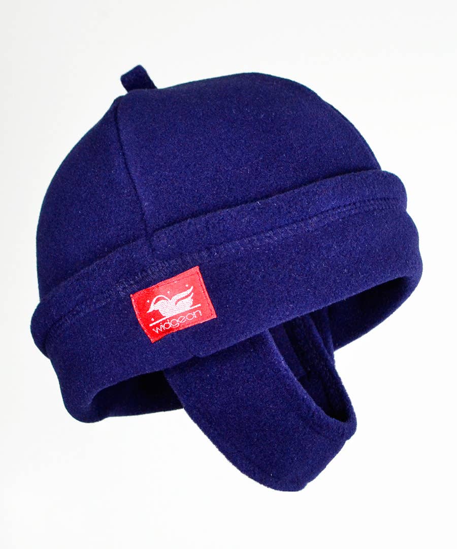 Warmplus Fleece Beanie With Chin Strap: Navy