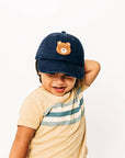 Teddy Bear Patch Baseball hat: Denim / Baby (0-12M)