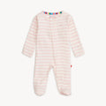 Magnetic Me Pink Stripe Organic Cotton Footie