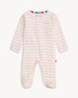 Magnetic Me Pink Stripe Organic Cotton Footie