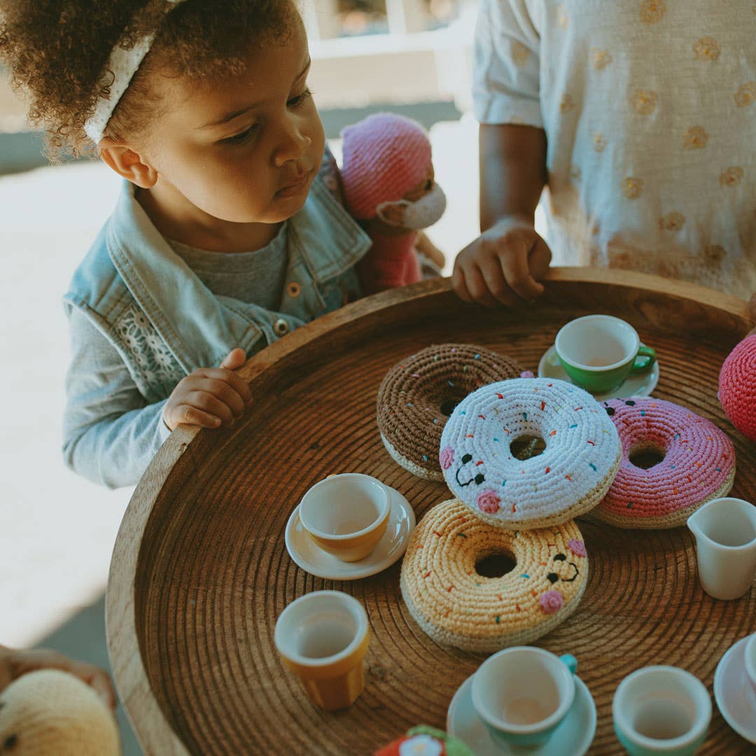 Chocolate Donut Pretend Play Food Rattle