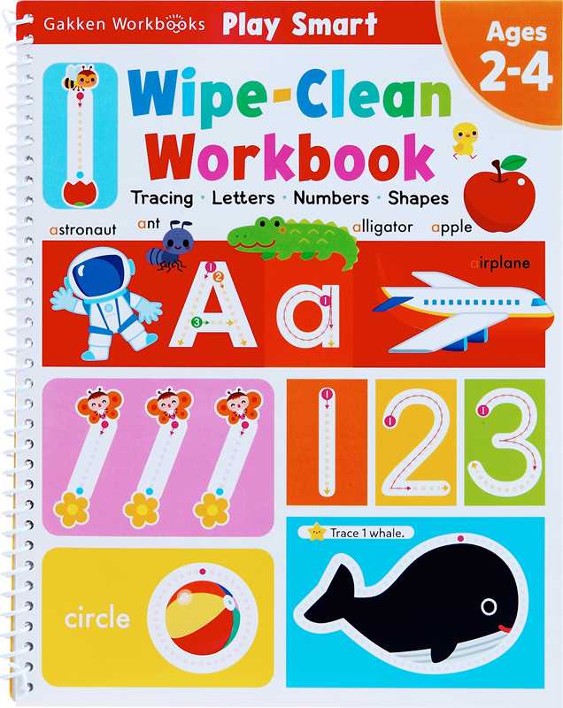 Play Smart Wipe-Clean Workbook  by Gakken early childhood experts: Spiral; 80 pages / English