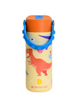 Fidget Handle Kids Stainless Bottle 18oz Dino Rage