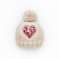 Bright Embroidered Heart Beanie Hat for Baby & Kids