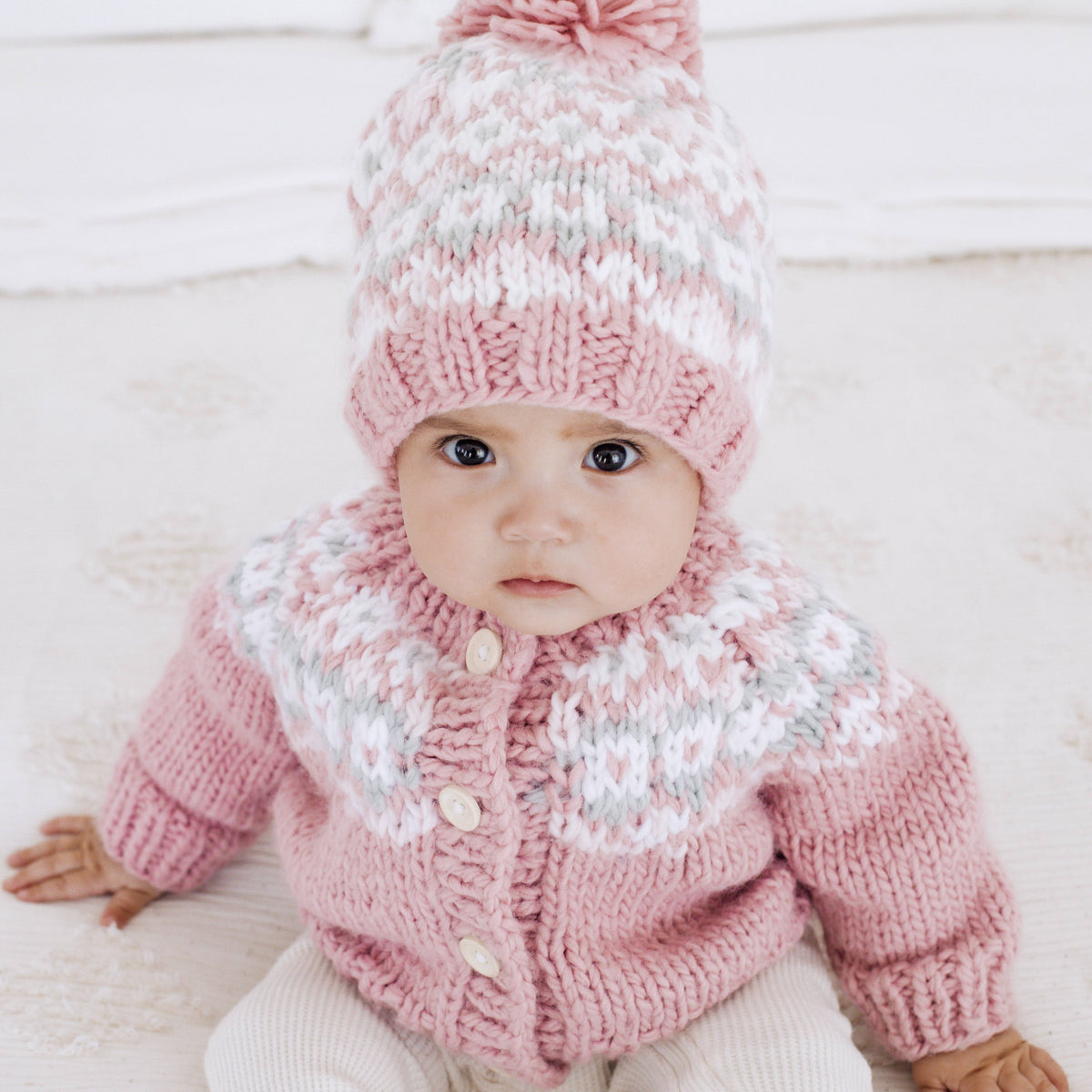 Fairisle Rosy Cardigan Sweater for Baby &amp; Toddler