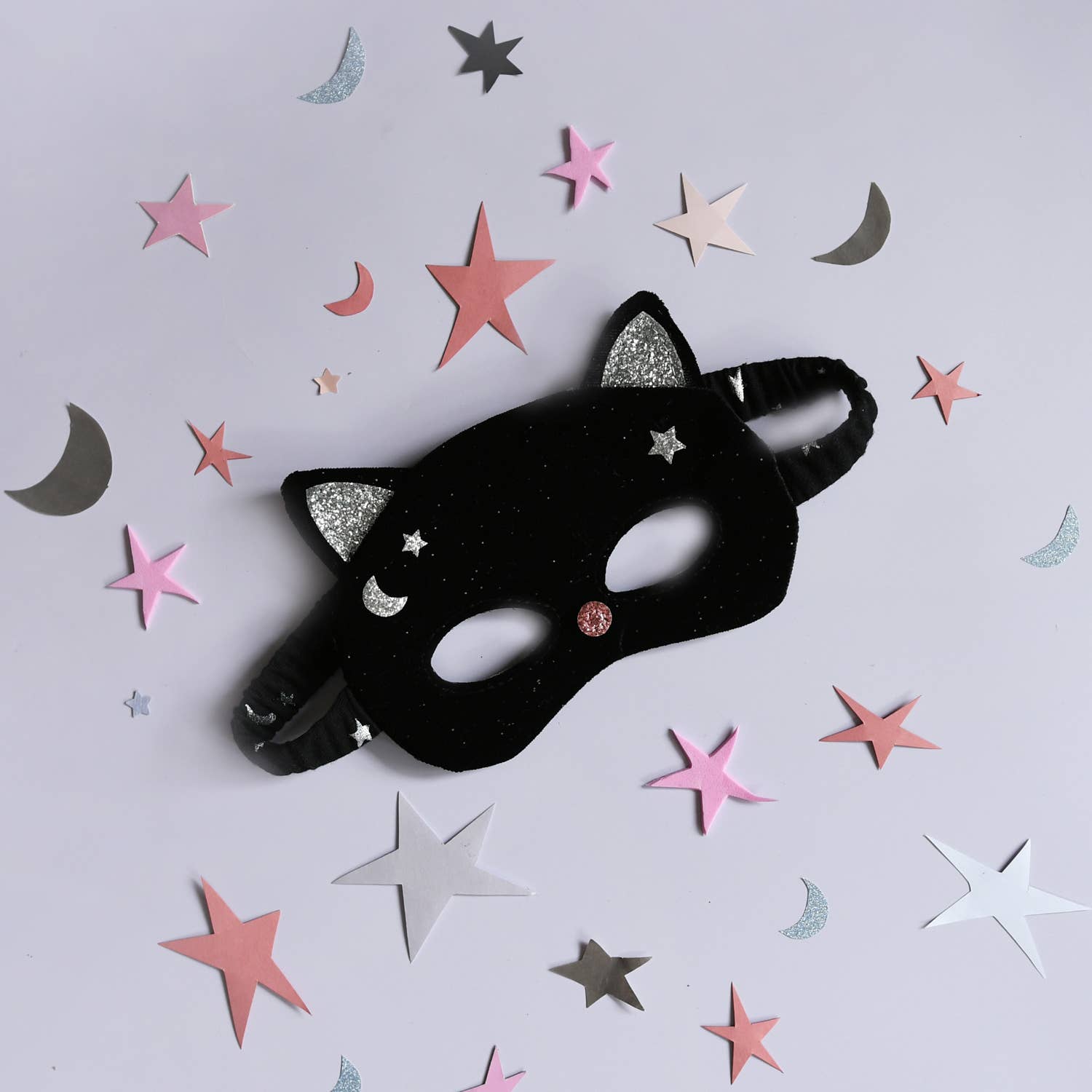 Velvet Black Cat Mask (3-10 Years)