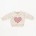 Sweetheart Crew Neck Knit Sweater