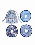 Blue Charleston Scrunchie Set