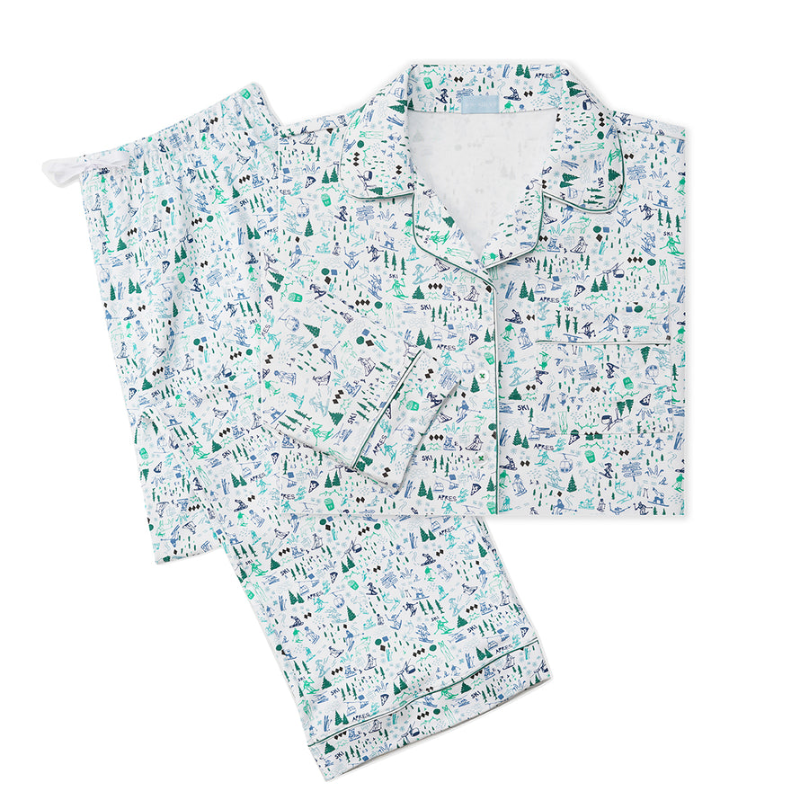 Après Ski Women's Button Front Long Pajama Set