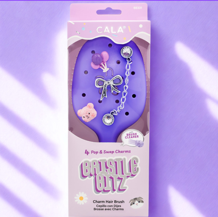 CALA Bistle Bitz Charm Hair Brush : Purple
