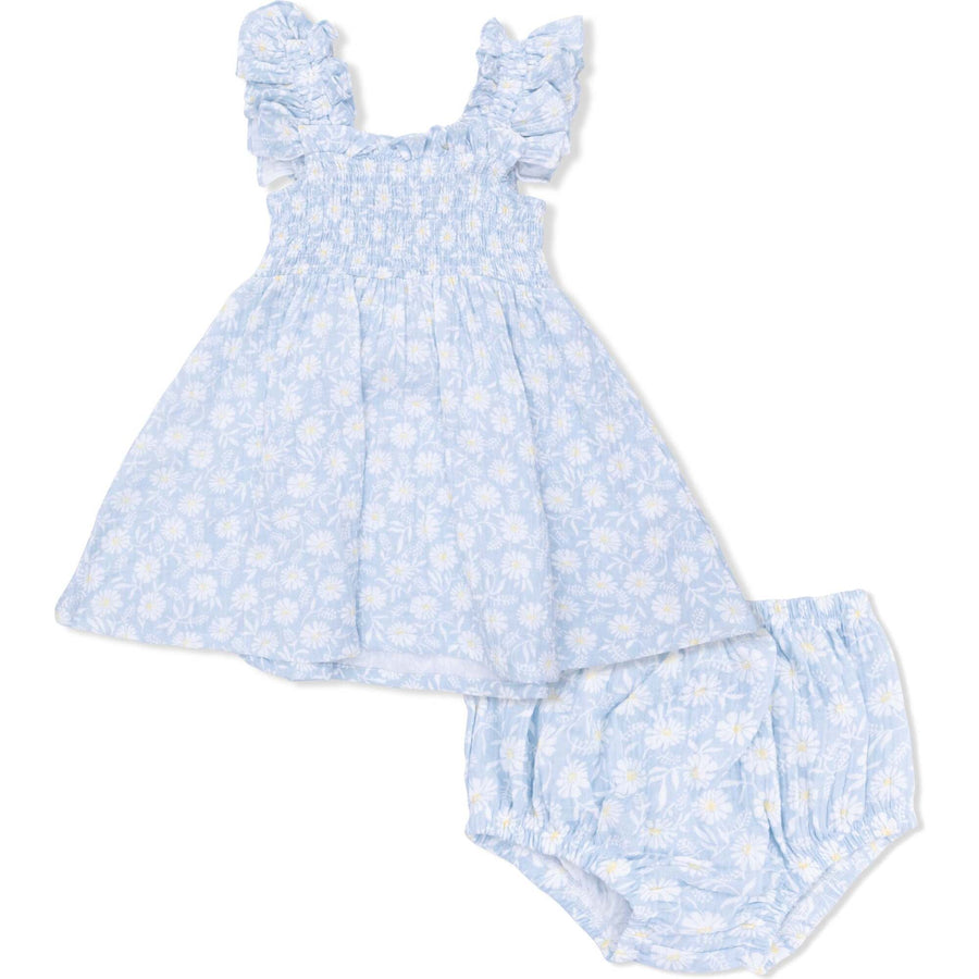 Angel Dear Western Daisies - Smocked Sundress with Bloomer