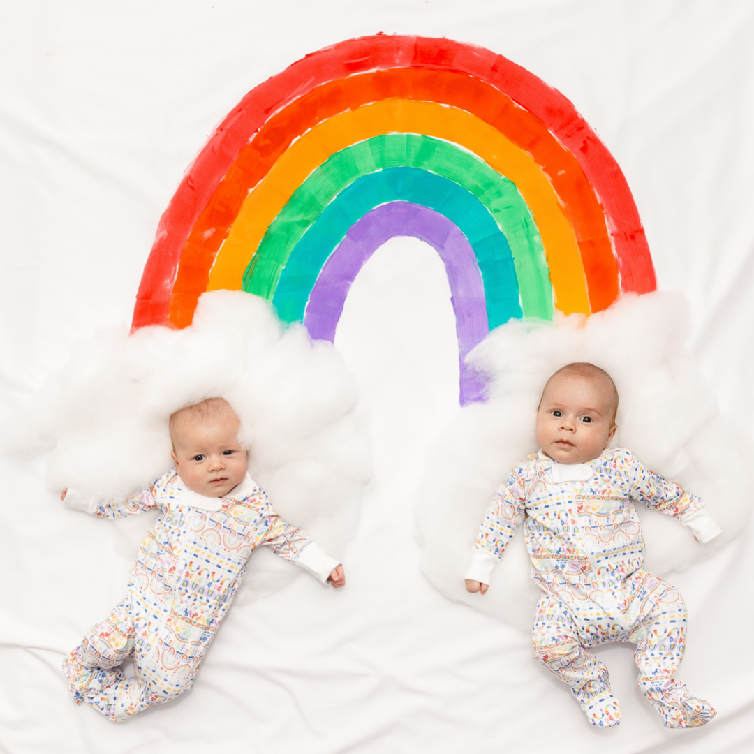 Joy Street Rainbow Zip Baby Onesie