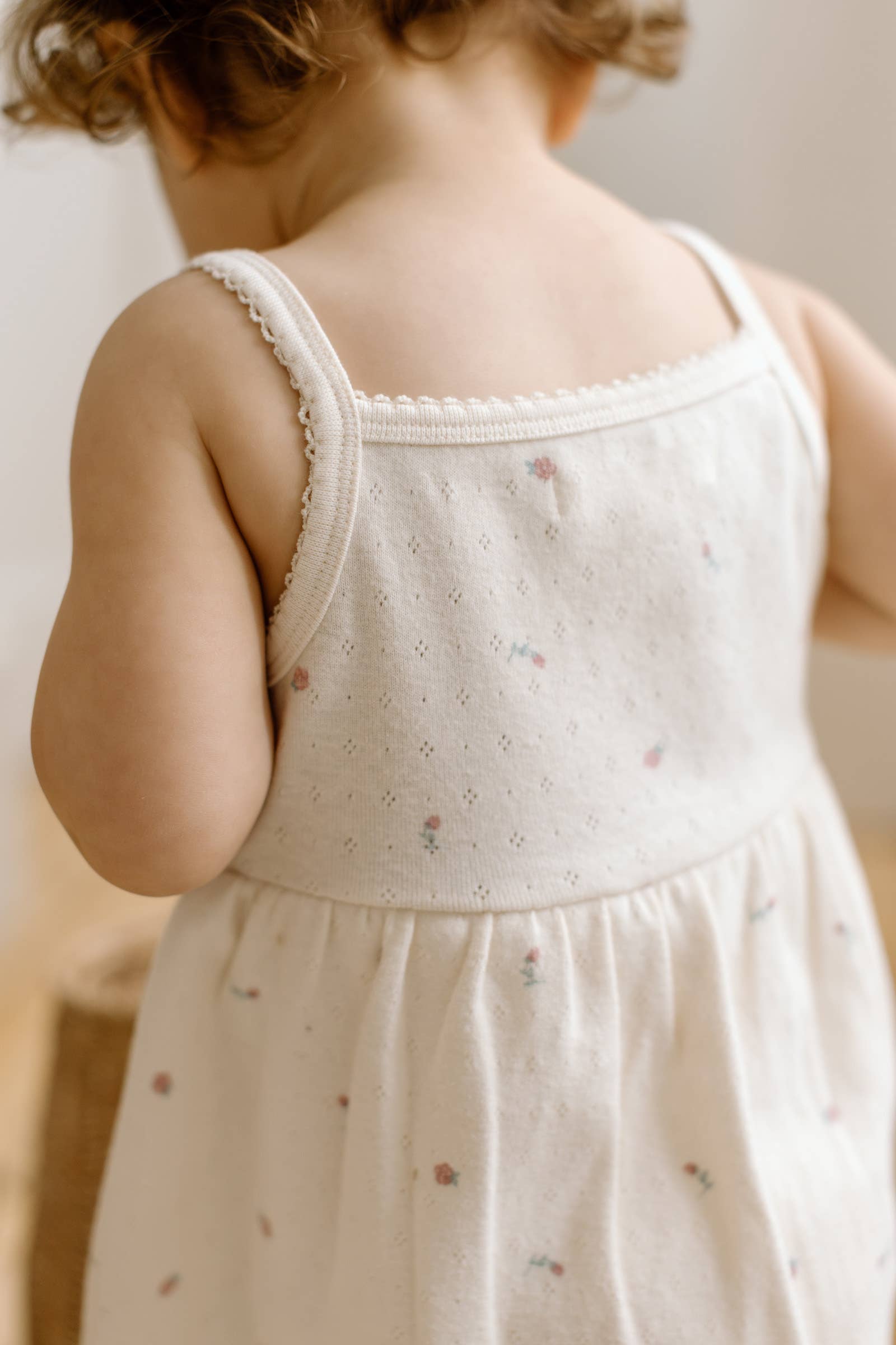 Organic Baby Soleil Pointelle Bodysuit Dress - Pia Floral