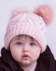 Blush Pink Fluffer Beanie Winter Hat