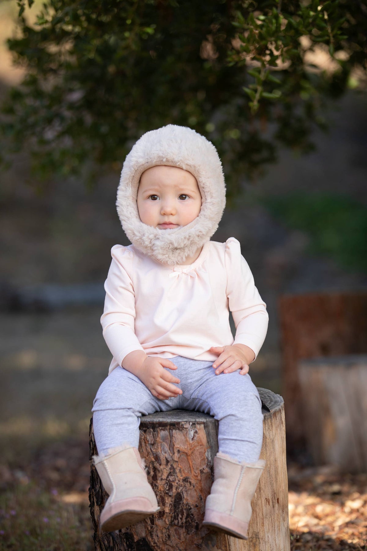Baby Toddler Soft Knit Earflap Hat with Chin Strap