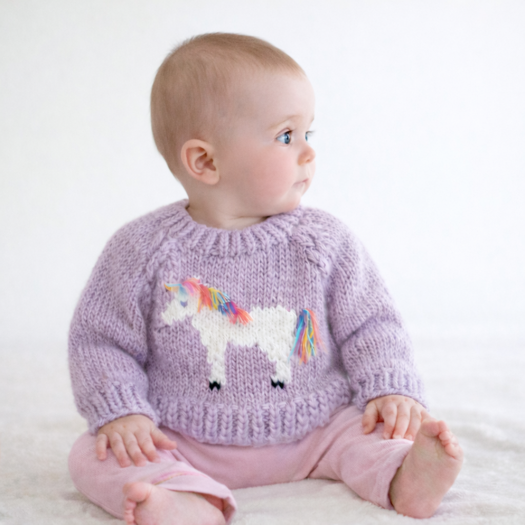 Unicorn Sweater for Baby &amp; Toddler Girls