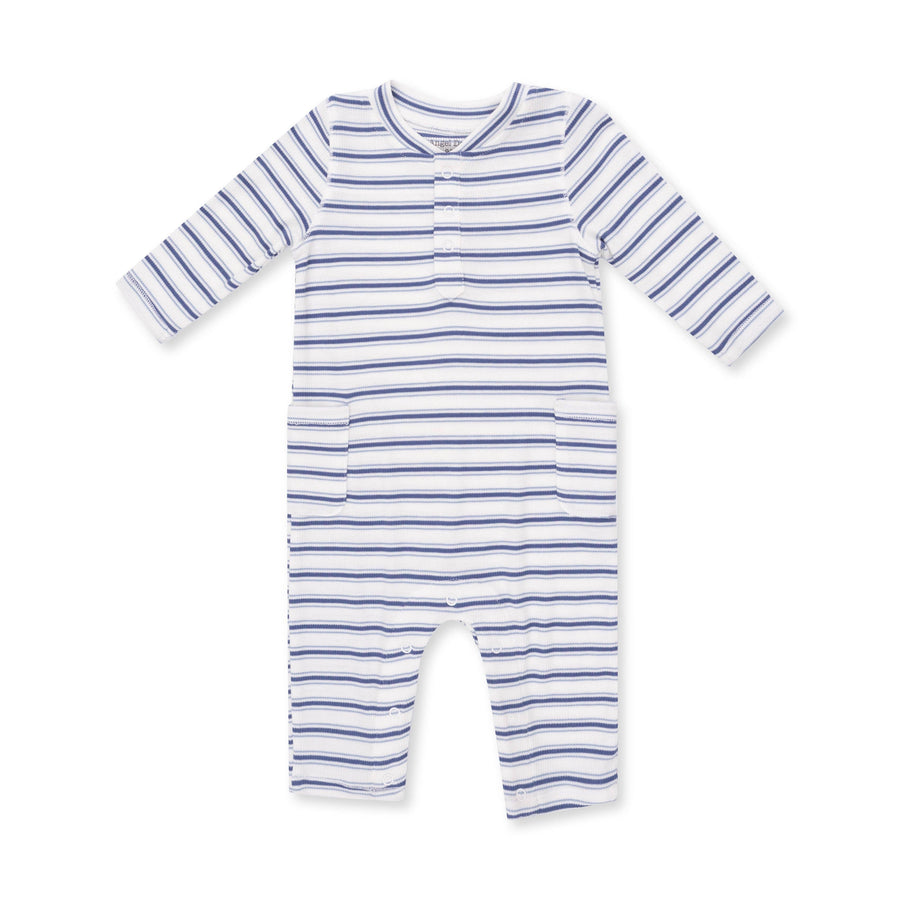 Vintage Stripe Blue - Uni Romper