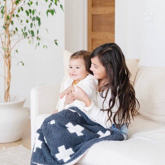 DOUBLE-LAYER BAMBONI® MINI BLANKETS: Elephant Double Layer