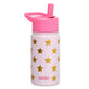 Pink and Gold Stars 14 oz Steel Bottle