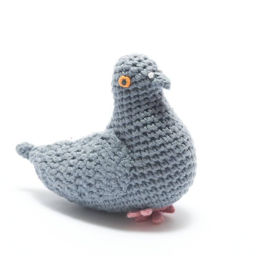 Crochet Pigeon Baby Rattle