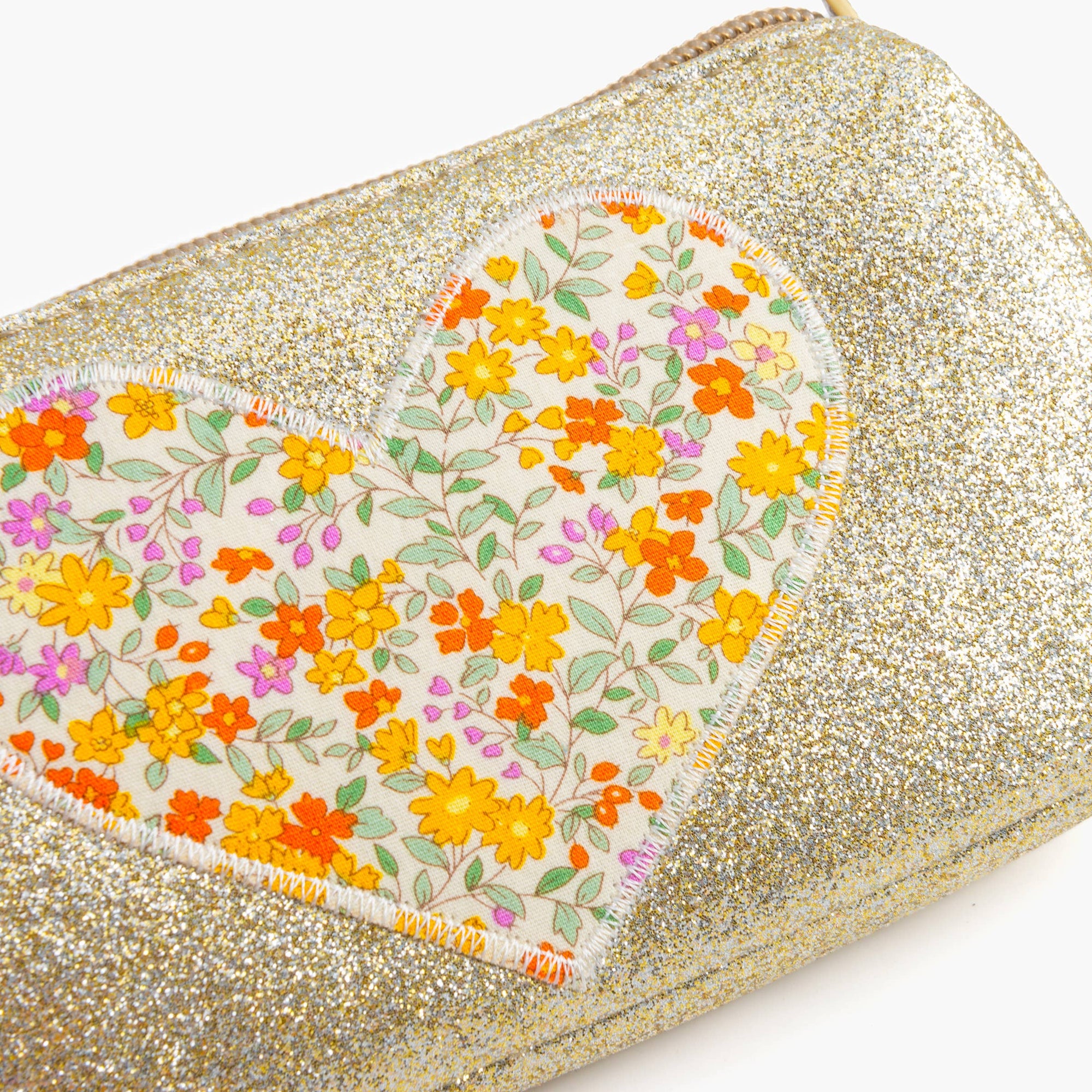 Little Girls Glitter Sparkle Purse with Heart : Vintage Rose