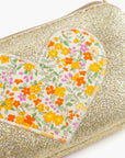 Little Girls Glitter Sparkle Purse with Heart : Vintage Rose